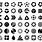 Vector Shapes Black and White