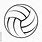 Volleyball Line Drawing