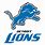 White Detroit Lions Logo