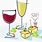 Wine and Cheese Party Clip Art