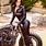 Women On Motorcycle Biker Leather