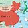 World Map China and Japan