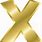 X Letter Design Gold