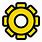 Yellow Gear Icon