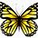 Yellow Monarch Butterfly Clip Art
