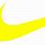 Yellow Nike Swoosh