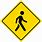 Yellow Pedestrian Crossing Sign