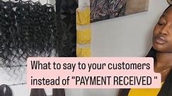 Ditch the regular "payment received " and replace with one of these. Not just for braiders alone. Don't forget to LIKE, SAVE, AND SHARE and FOLLOW. Someone you know definitely needs this 1. We are grateful for your payment and your trust in our product /service 2.ypur payment is deeply appreciated. Thank you for choosing us/me 3. Thank you for your recent payment. Your support keeps us going 4. Your payment arrived just in time. Thank you for your continued support. 5. Thank you for your prompt 