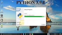 How to install python 3.9.0 on windows 10 | 64 bit