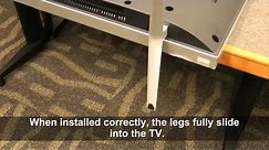 How to install the stand legs on your VIZIO Television (2015 Models)
