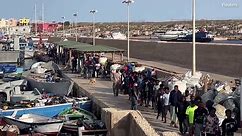 Around 190 migrants arrive in Lampedusa in Italy in small boats