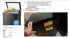 Mini Chest Freezer 3.5 Cubic Feet Review