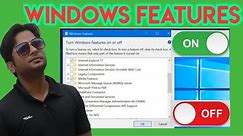 How to turn 'Windows features On or Off' in Windows 7/10? | Top 7 Windows Features To Enable!|#MsirG