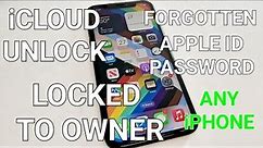 iCloud Unlock iPhone 4/5/6/7/8/X/11/12/13/14 Forgotten Apple ID and Password✔️iPhone Locked to Owner