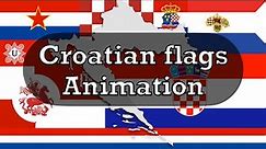 Historical Croatian flags animation