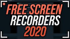 Top 5 Best FREE Screen Recording Software 2020 (No Watermarks)