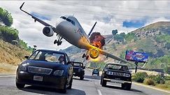 Airplane Emergency Landing on a Highway After Turbulence - GTA 5