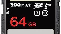 SanDisk 64GB Extreme PRO SDXC UHS-II Memory Card - C10, U3, V90, 8K, 4K, Full HD Video, SD Card - SDSDXDK-064G-GN4IN