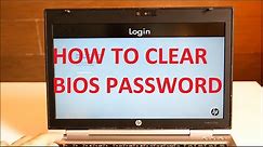 How to remove / clear BIOS password from HP Laptops