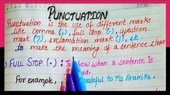 What is Punctuation | Punctuation in English grammar | Types of punctuation marks