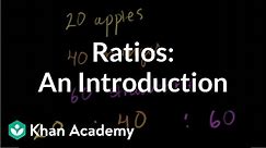Introduction to ratios | Ratios, proportions, units, and rates | Pre-Algebra | Khan Academy