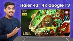 This TV works without Remote 📺 Haier 43" 4K Google TV (43P7GT) Unboxing & Review | Tech Mumbaikar 📺🔥