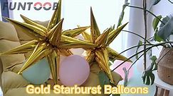 Gold Starburst Balloons Gold Birthday Party Decorations