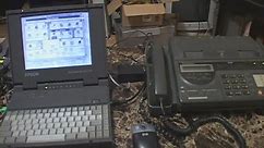 Using a fax machine as a printer, with a modem and simulated phone line