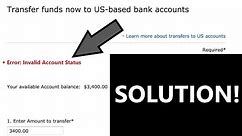 EIP Invalid Account Status and other transfer to bank account errors - HOW TO FIX?