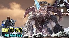 Ark ICE TITAN TAMING + All Abilities! Ark Survival Evolved Extinction How To Tame Ice Titan