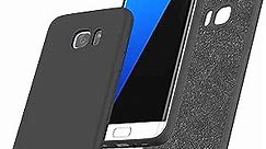 StarLodes Compatible for Samsung Galaxy S7 Edge Phone Case,Liquid Silicone Case with Microfiber Lining Anti-Scratch for S7 Edge Duos-Black