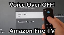 How to Turn Off Voice Guide on Amazon Fire TV Devices!