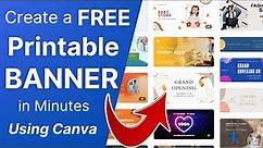 [HOW-TO] Create a FREE Printable BANNER in Canva (17,000+ Templates)
