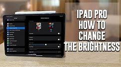 Apple iPad Pro - How to change the brightness