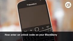Entering an unlock code on your BlackBerry Smartphone