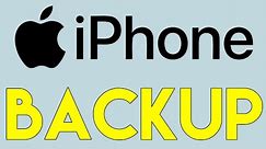 How to Backup your iPhone to iCloud