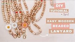 Wooden Beaded Lanyard Tutorial | DIY Silicone & Beech Wood Full Strand with Safety Pop Clasp