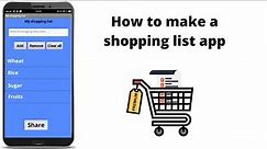 Create a shopping list app.