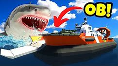 OB & I Try to CAPTURE a MEGALODON with a Ship in Stormworks Multiplayer!