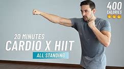 20 MIN CARDIO HIIT WORKOUT - No Squats or Lunges - ALL STANDING