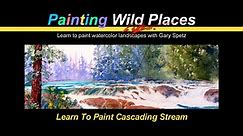 Learn To Paint Cascading Stream With Watercolors