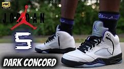 EARLY LOOK!! JORDAN 5 "DARK CONCORD" DETAILED REVIEW & ON FEET W/ LACE SWAPS!!
