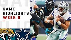 Jaguars vs. Cowboys Week 6 Highlights | NFL 2018