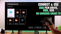 Use USB External Drive on Samsung Smart TV! [Connect Pen Drive, HDD or SSD]