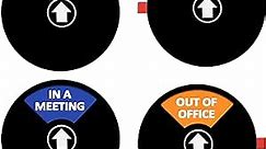 Privacy Sign,Do Not Disturb/Please Knock/Out of Office/in a Meeting Sign,Office Door Sign That Lets Others Know Whether You're Available Or Not (5inch,Black)