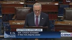 U.S. Senate-Senate Majority Leader Schumer on Voting Rights Bill