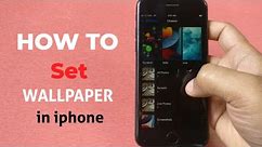 How to set wallpaper in iphone