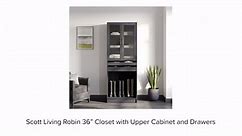 SCOTT LIVING Robin closet in 30 in. W with 2 drawers Wood Closet System SL30CRB-1