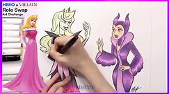 Making Princesses EVIL?! 😈 Role Swap Art Challenge Compilation | Mei Yu's First Graphic Novel 📚