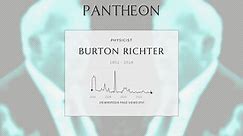 Burton Richter Biography - American physicist